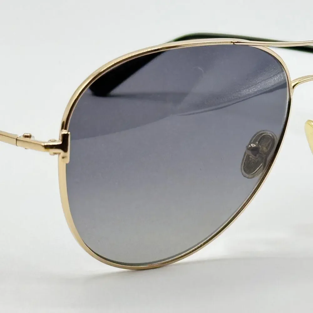 Tom Ford Sunglasses Clark TF823 28D Rose Gold Aviator Polarized Smoke Lens 59mm